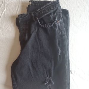 Women's Abercrombie & Fitch The Dad High Rise Curve love jeans. 32/14